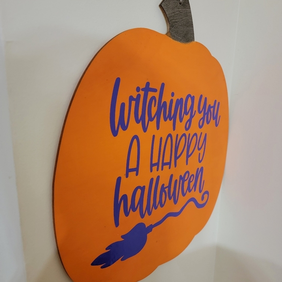 Witching You a Happy Halloween Sign - Picture 2 of 3